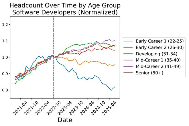 锤：00后20%初级IT岗蒸发AI失业潮来了开元棋牌试玩Hinton神预言！斯坦福惊人实(图19)
